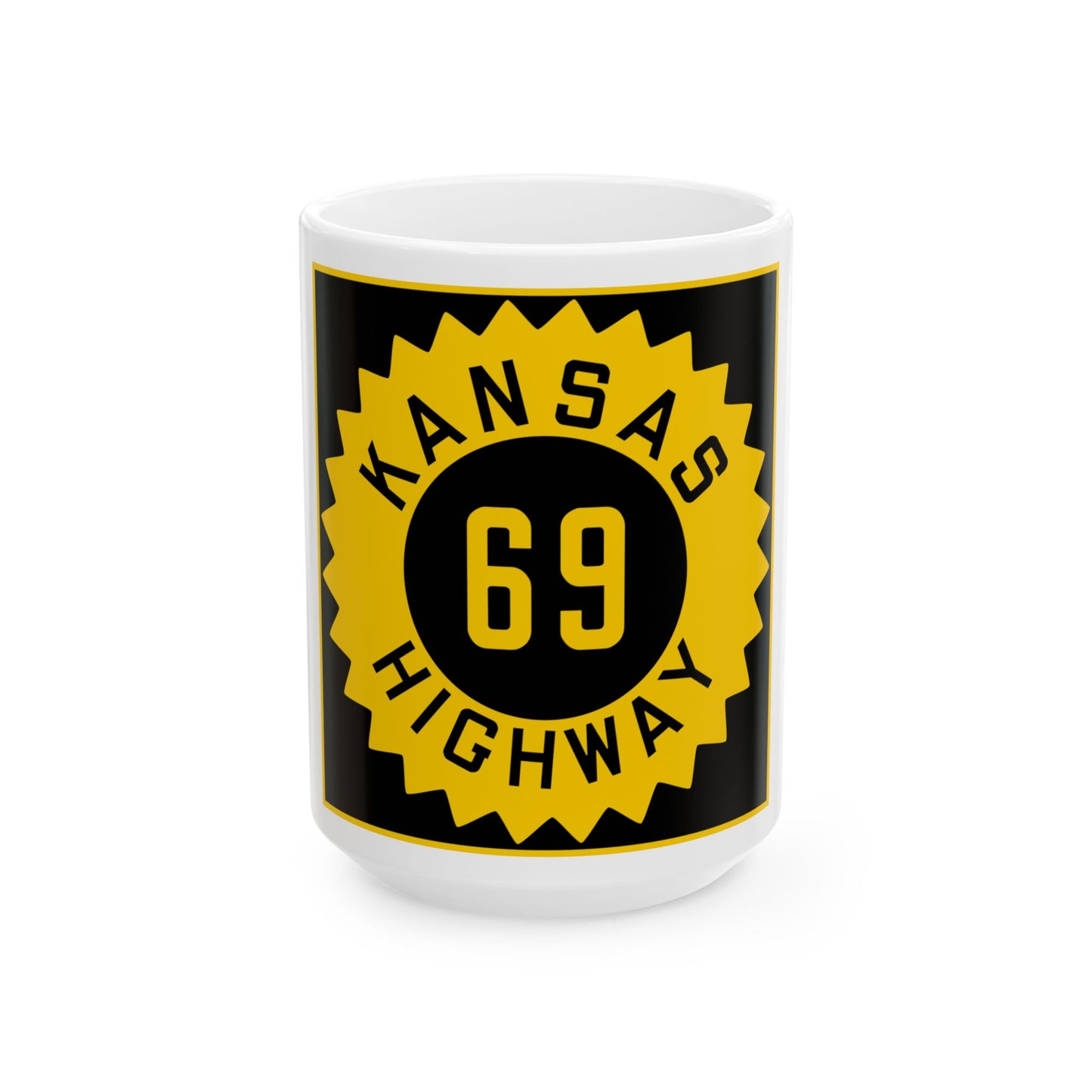 K-69 1926 (Kansas) (Road Sign) White Coffee Mug