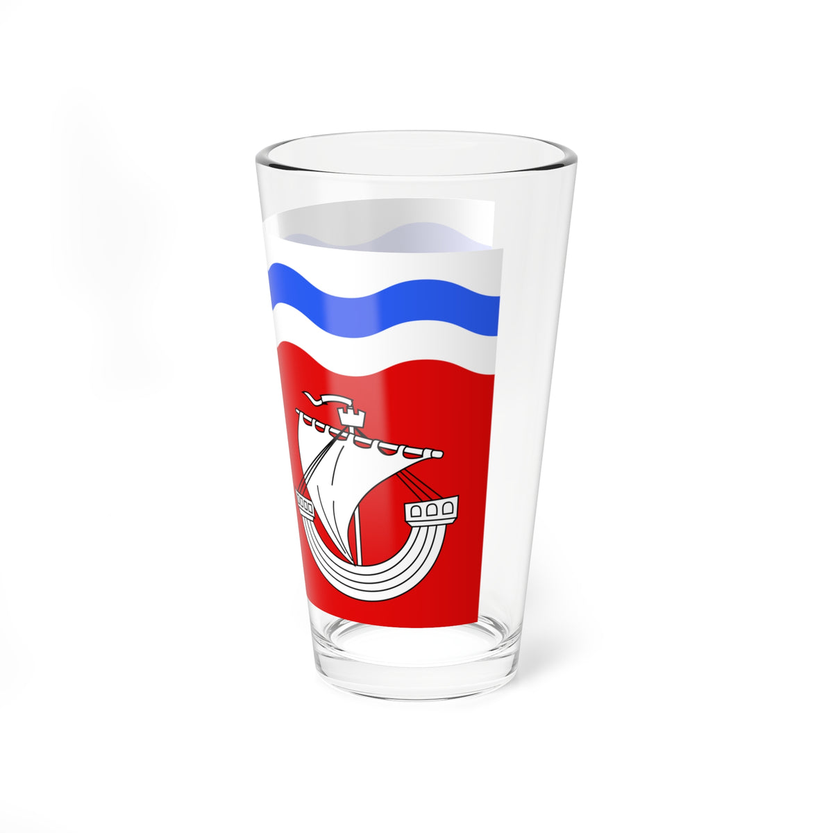 Drapeau fr departement Hauts-de-Seine (France) Pint Glass 16oz