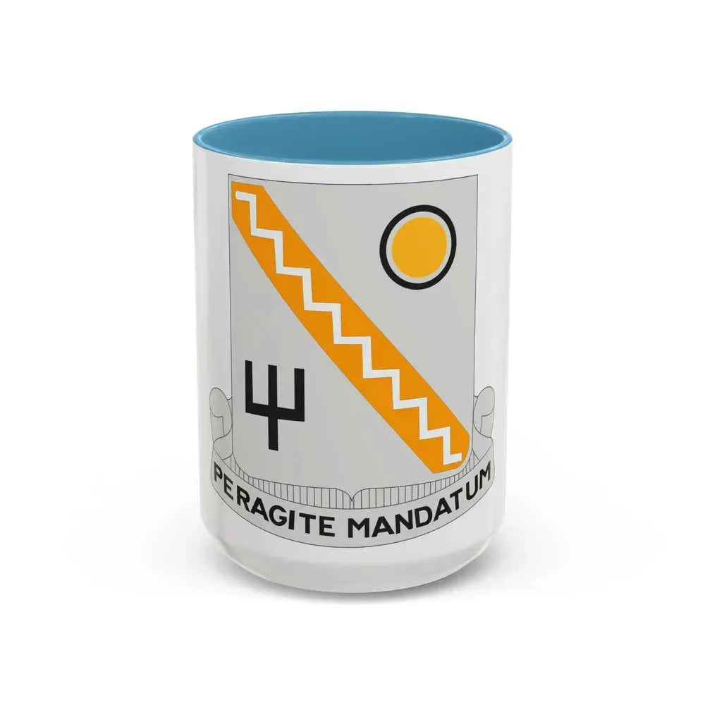 118 Signal Battalion (U.S. Army) Accent Coffee Mug 15oz Light Blue - Go Mug Yourself