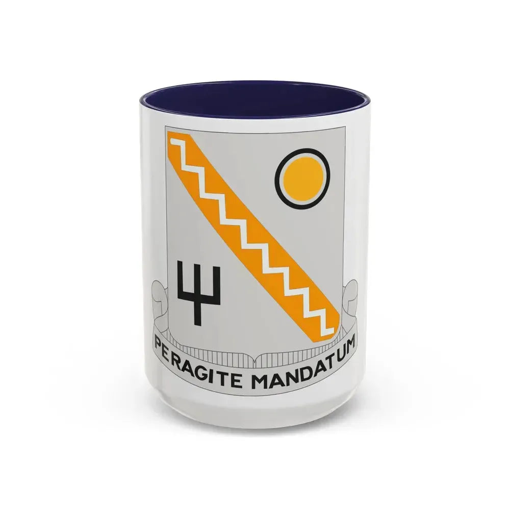118 Signal Battalion (U.S. Army) Accent Coffee Mug 15oz Navy - Go Mug Yourself