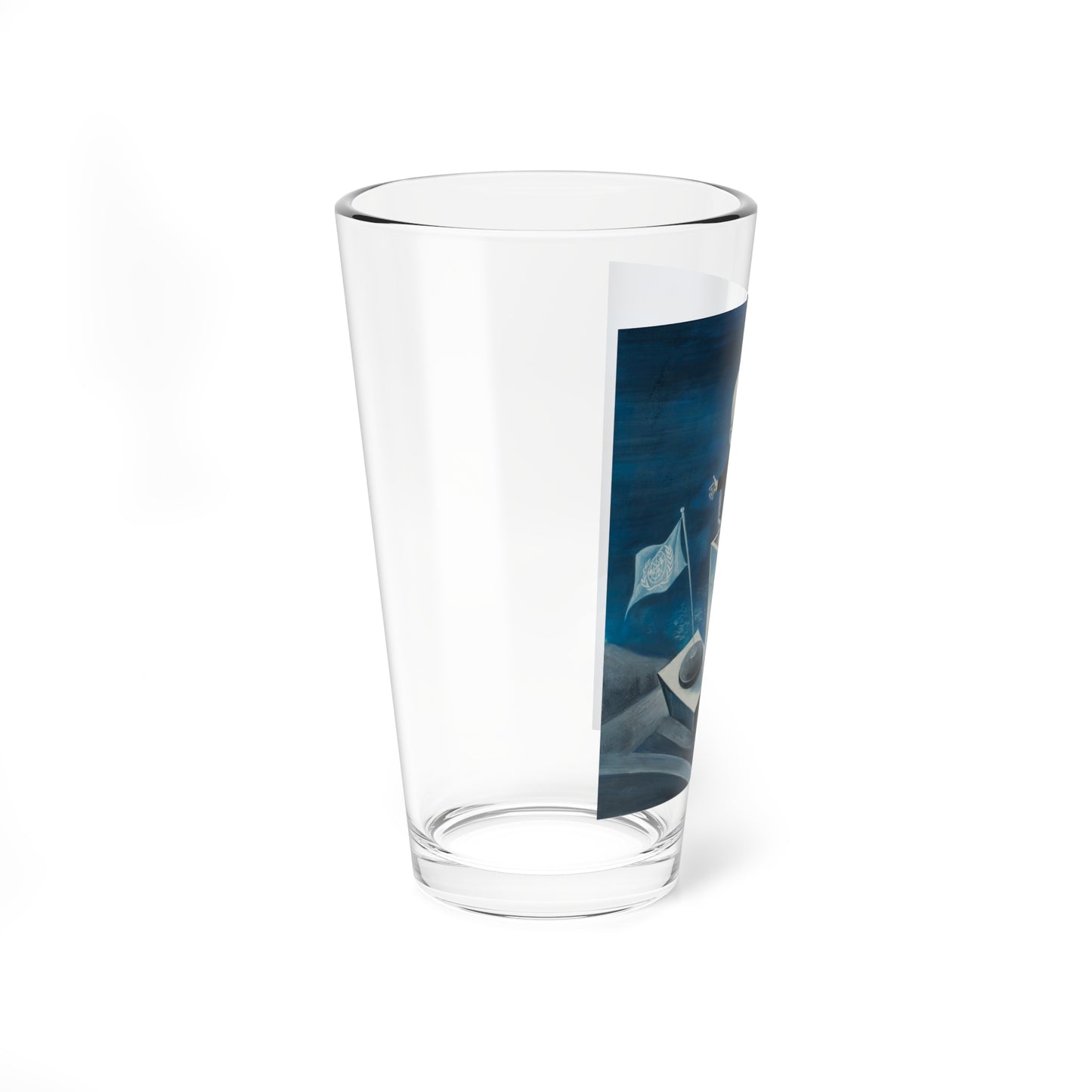 Ike and Kruschev, Newsweek magazine preliminary illustration, September 21, 1959 - Pint Glass 16oz