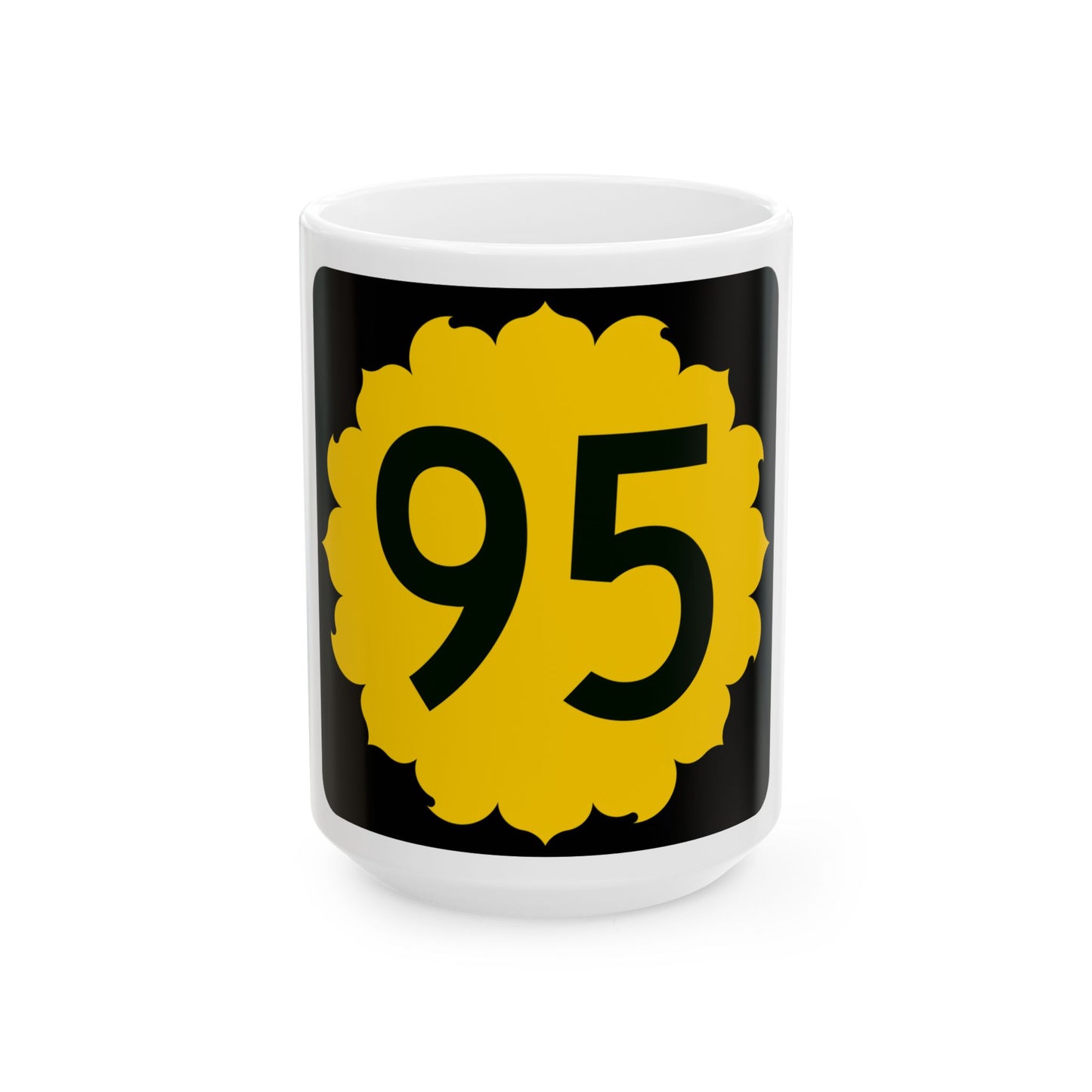 K-95 (Kansas) (Road Sign) White Coffee Mug