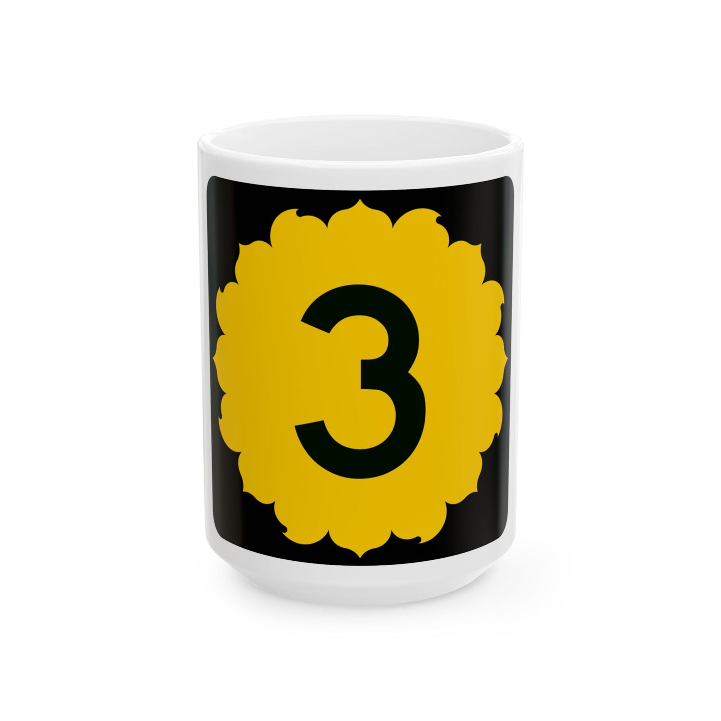 K-3 (Kansas) (Road Sign) White Coffee Mug