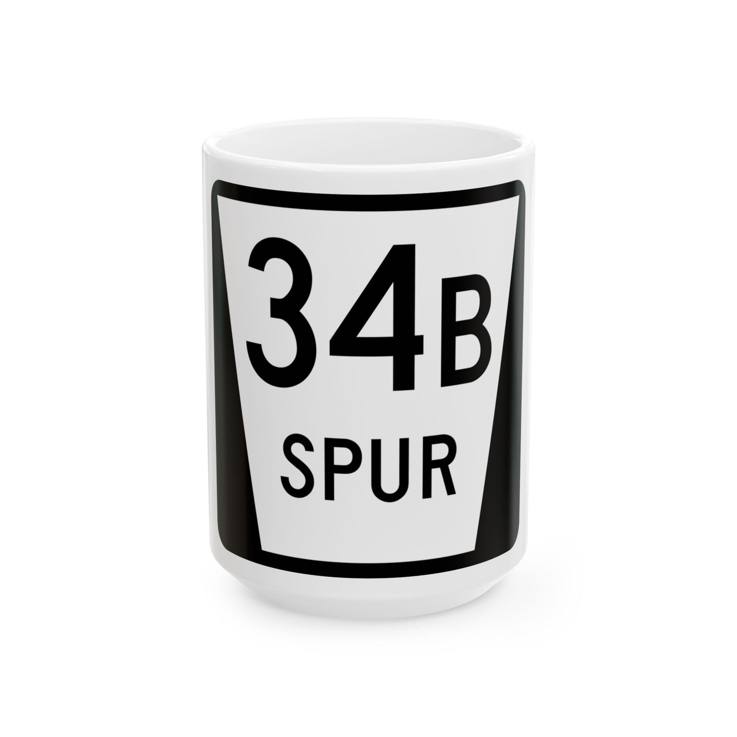 N SPUR 34B (Nebraska) (Road Sign) White Coffee Mug