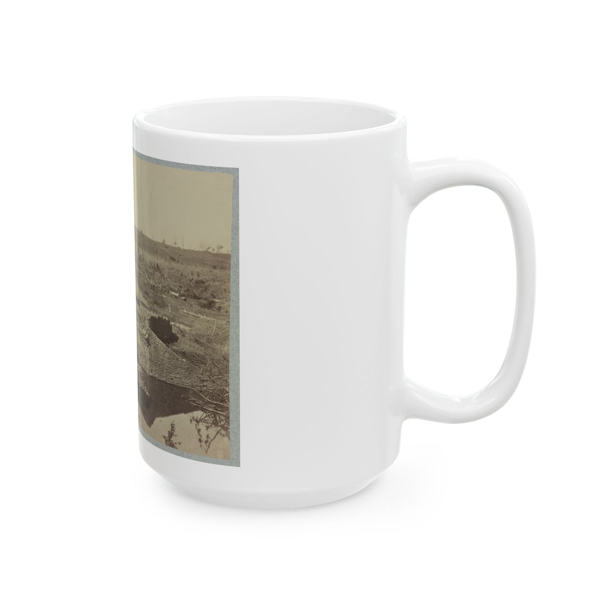 Battlefield Of Bull Run, Ruins Of The Stone Bridge (U.S. Civil War) White Coffee Mug