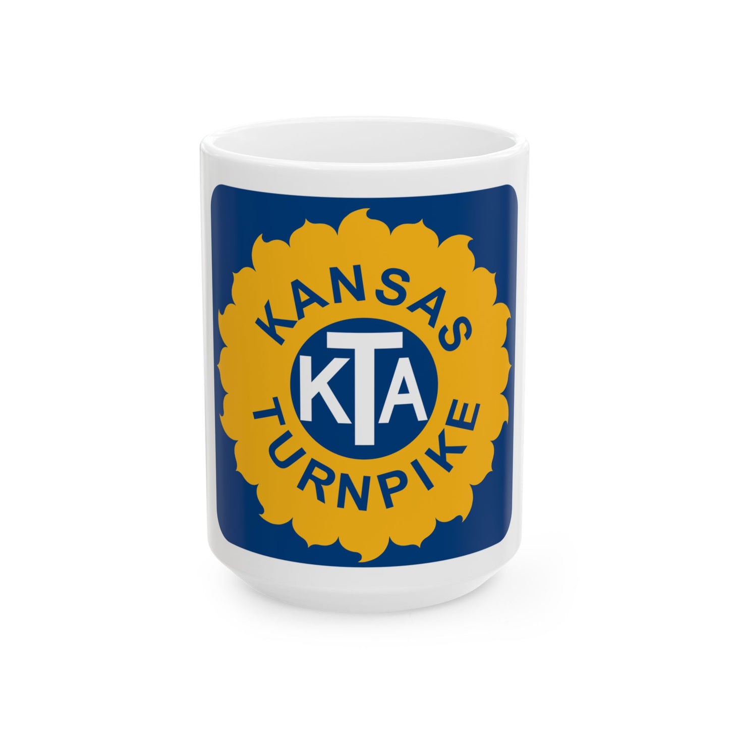 Kansas Turnpike (Kansas) (Road Sign) White Coffee Mug