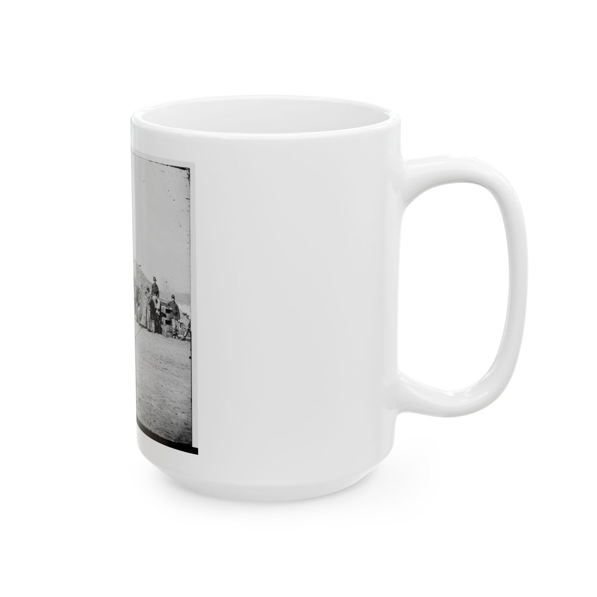 Aiken's Landing, Virginia (Vicinity). Battery Abbot, Fort Brady. (Battery Named For Col. Henry L. Abbot, 1st Conn. H. Artillery) (U.S. Civil War) White Coffee Mug