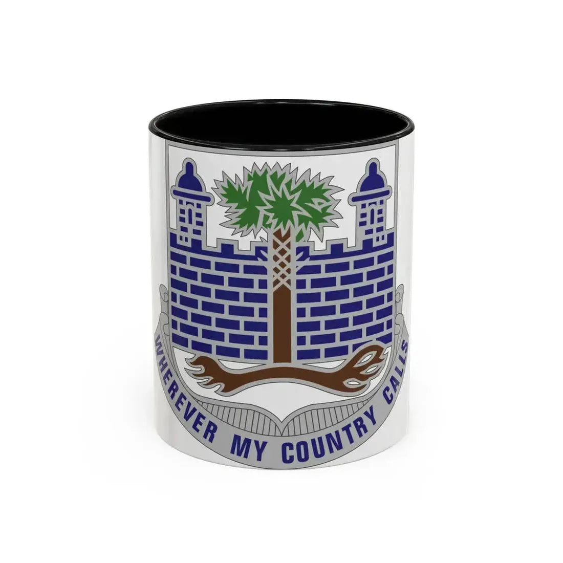 118th Infantry Regiment (U.S. Army) Accent Coffee Mug 11oz Black - Go Mug Yourself