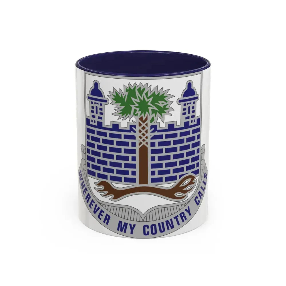 118th Infantry Regiment (U.S. Army) Accent Coffee Mug 11oz Navy - Go Mug Yourself
