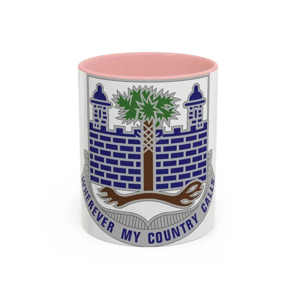 118th Infantry Regiment (U.S. Army) Accent Coffee Mug 11oz Pink - Go Mug Yourself