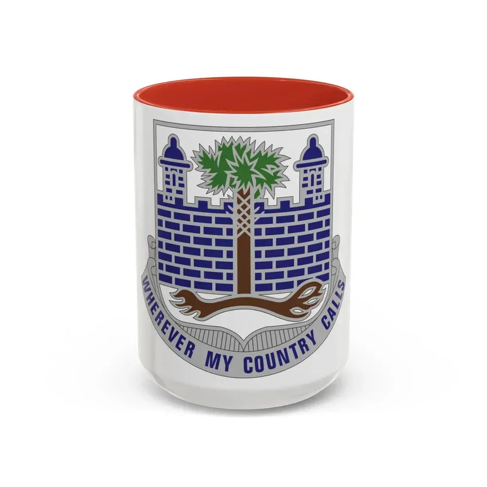 118th Infantry Regiment (U.S. Army) Accent Coffee Mug 15oz Red - Go Mug Yourself
