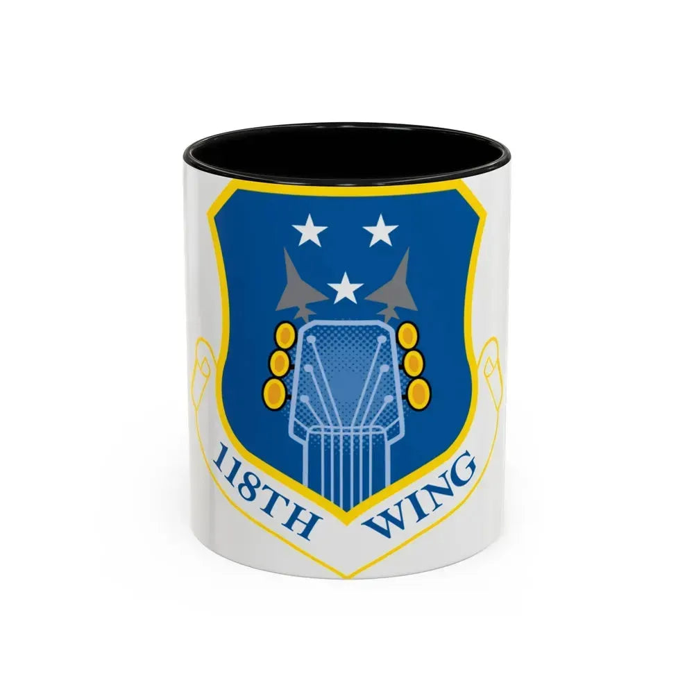 118th Wing ANG (U.S. Air Force) Accent Coffee Mug 11oz Black - Go Mug Yourself