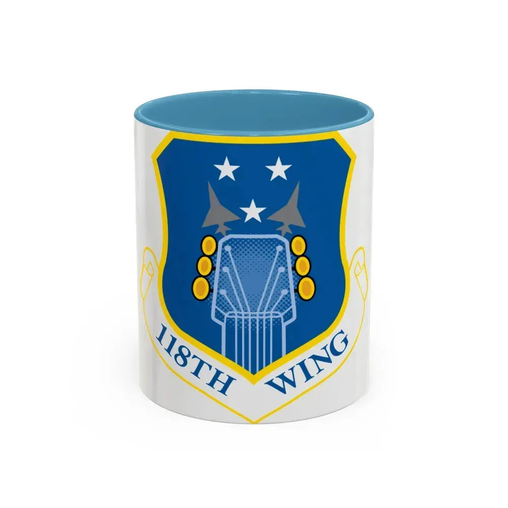 118th Wing ANG (U.S. Air Force) Accent Coffee Mug 11oz Light Blue - Go Mug Yourself