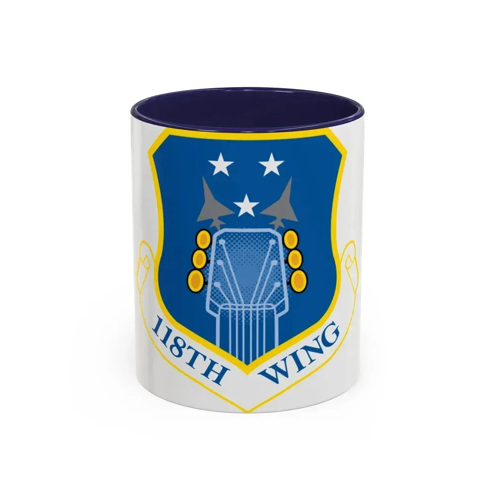118th Wing ANG (U.S. Air Force) Accent Coffee Mug 11oz Navy - Go Mug Yourself