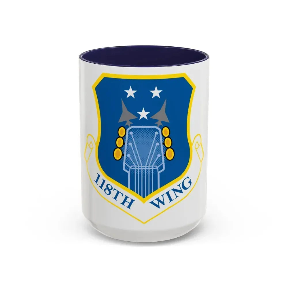 118th Wing ANG (U.S. Air Force) Accent Coffee Mug 15oz Navy - Go Mug Yourself