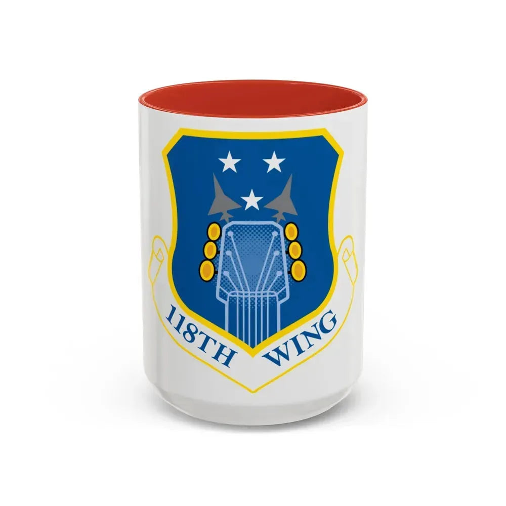 118th Wing ANG (U.S. Air Force) Accent Coffee Mug 15oz Red - Go Mug Yourself