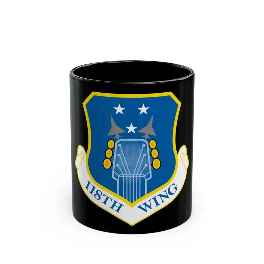 118th Wing ANG (U.S. Air Force) Black Coffee Mug 11oz - Go Mug Yourself