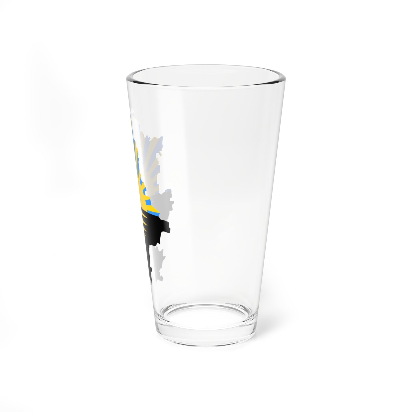 Flag-map of Donetsk Oblast (Ukraine) Pint Glass 16oz