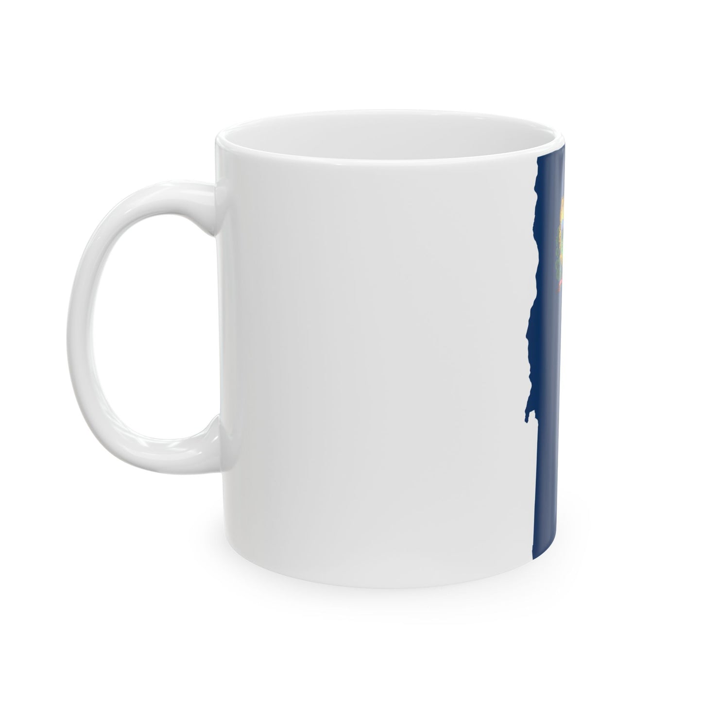 Flag-map of Vermont (United States) White Coffee Mug