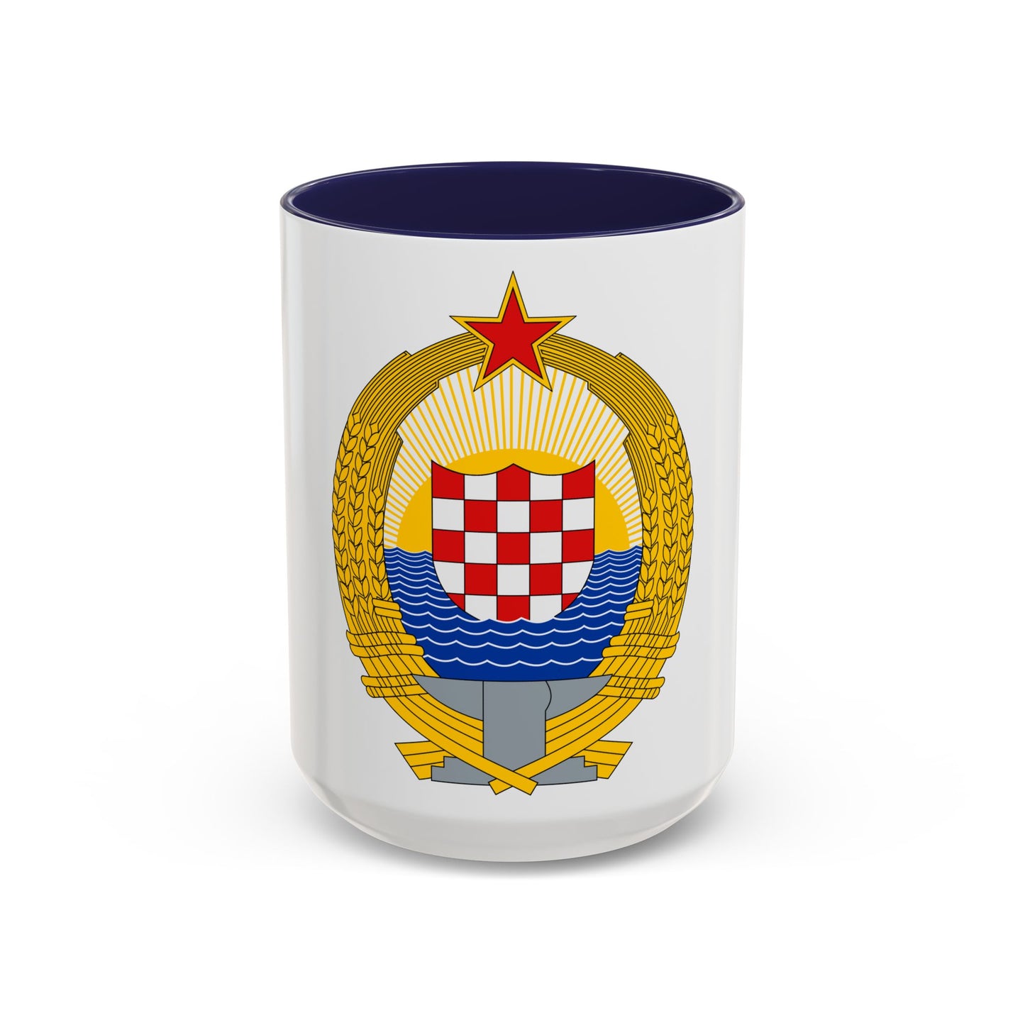 Coat of Arms of the Socialist Republic of Croatia - Accent Coffee Mug