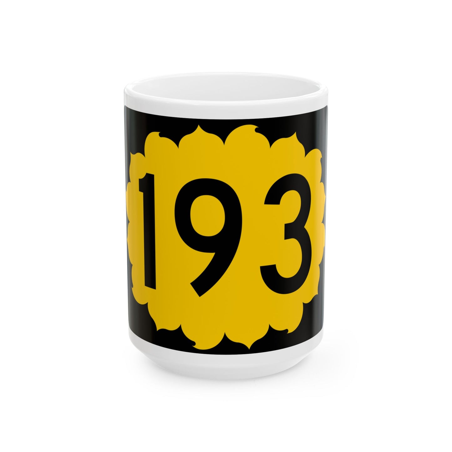 K-193 (Kansas) (Road Sign) White Coffee Mug