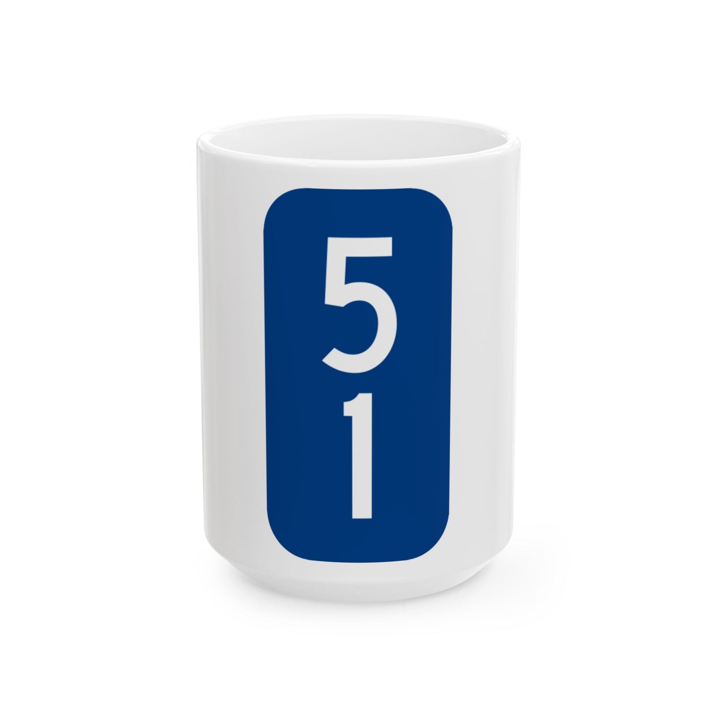 Warren County 51 NY tab (New York) (Road Sign) White Coffee Mug