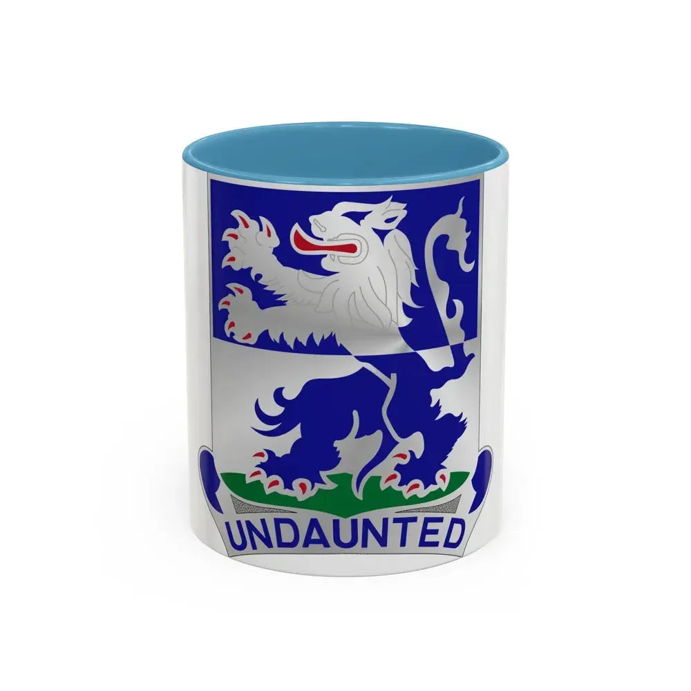 119th Infantry Regiment (U.S. Army) Accent Coffee Mug 11oz Light Blue - Go Mug Yourself