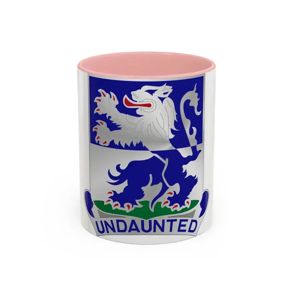 119th Infantry Regiment (U.S. Army) Accent Coffee Mug 11oz Pink - Go Mug Yourself