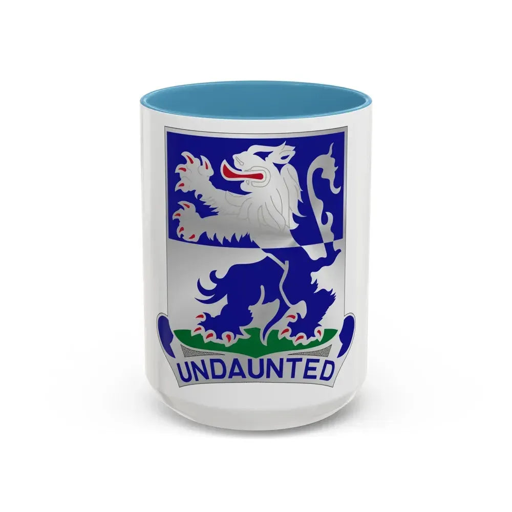 119th Infantry Regiment (U.S. Army) Accent Coffee Mug 15oz Light Blue - Go Mug Yourself