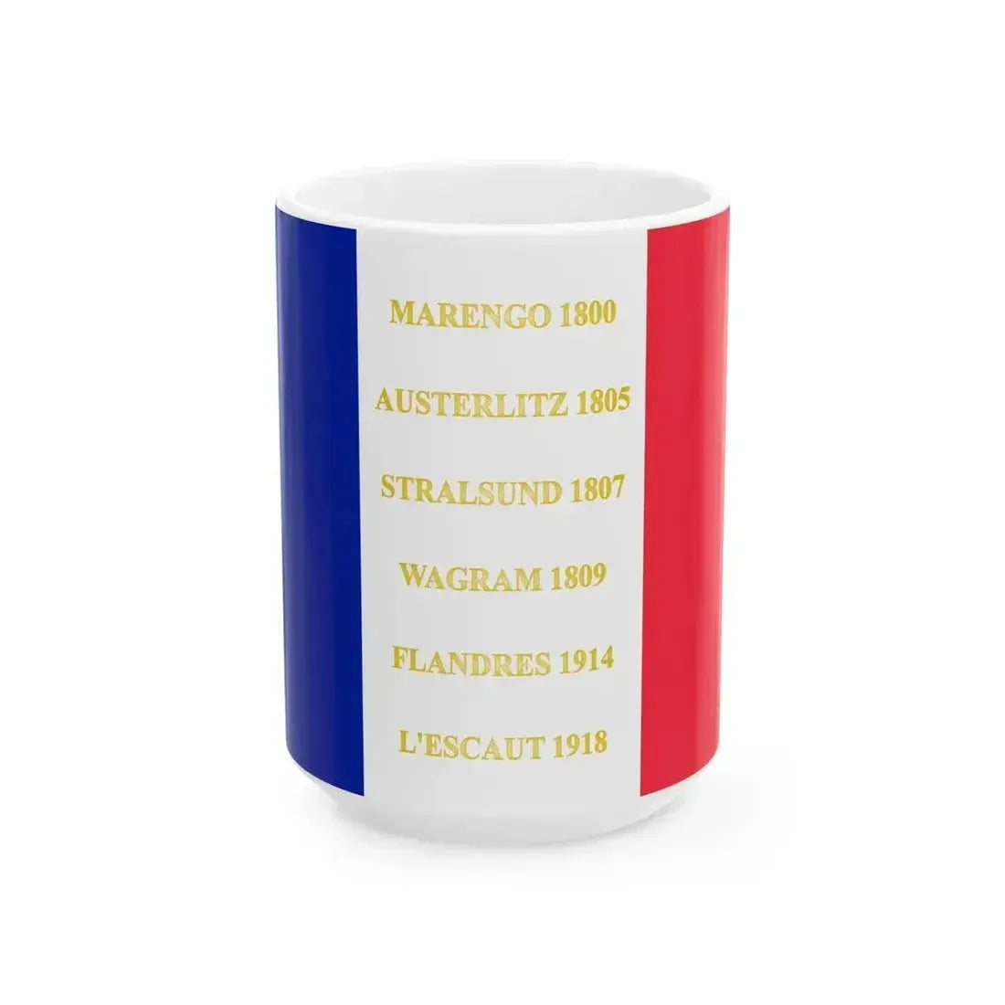 11e regiment de hussards France-drapeau (France) White Coffee Mug 15oz - Go Mug Yourself