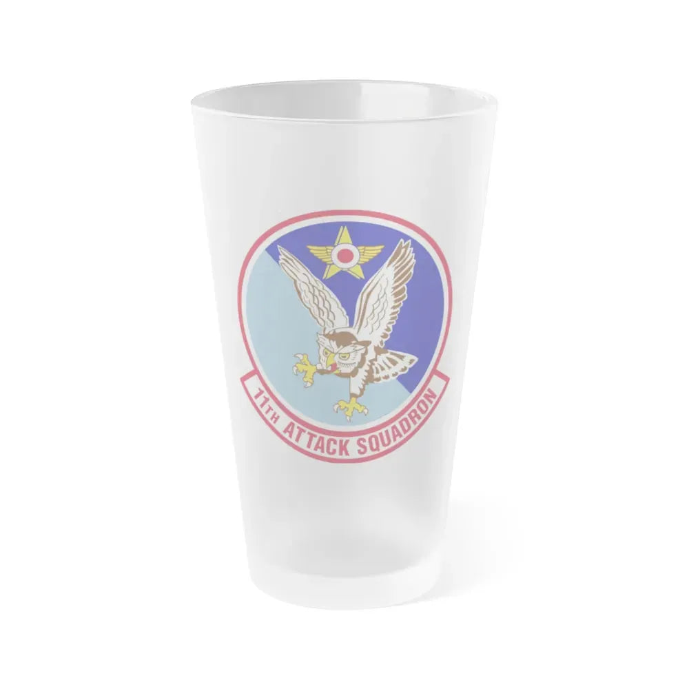 11th Attack Squadron (U.S. Air Force) Frosted Pint Glass 16oz 16oz Frosted - Go Mug Yourself