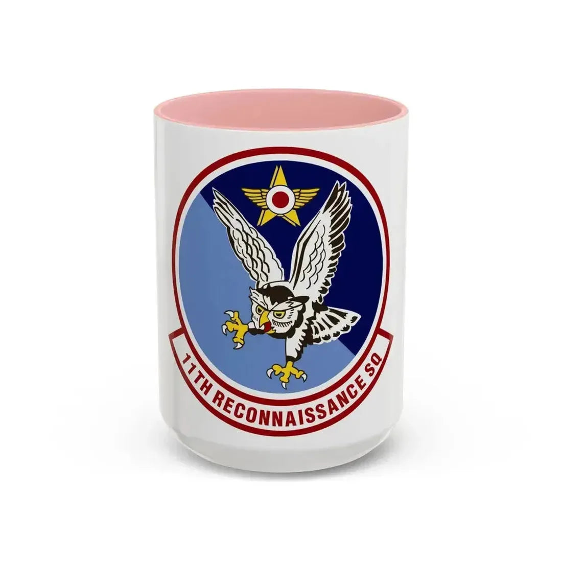 11th Reconnaissance Squadron (U.S. Air Force) Accent Coffee Mug 15oz Pink - Go Mug Yourself