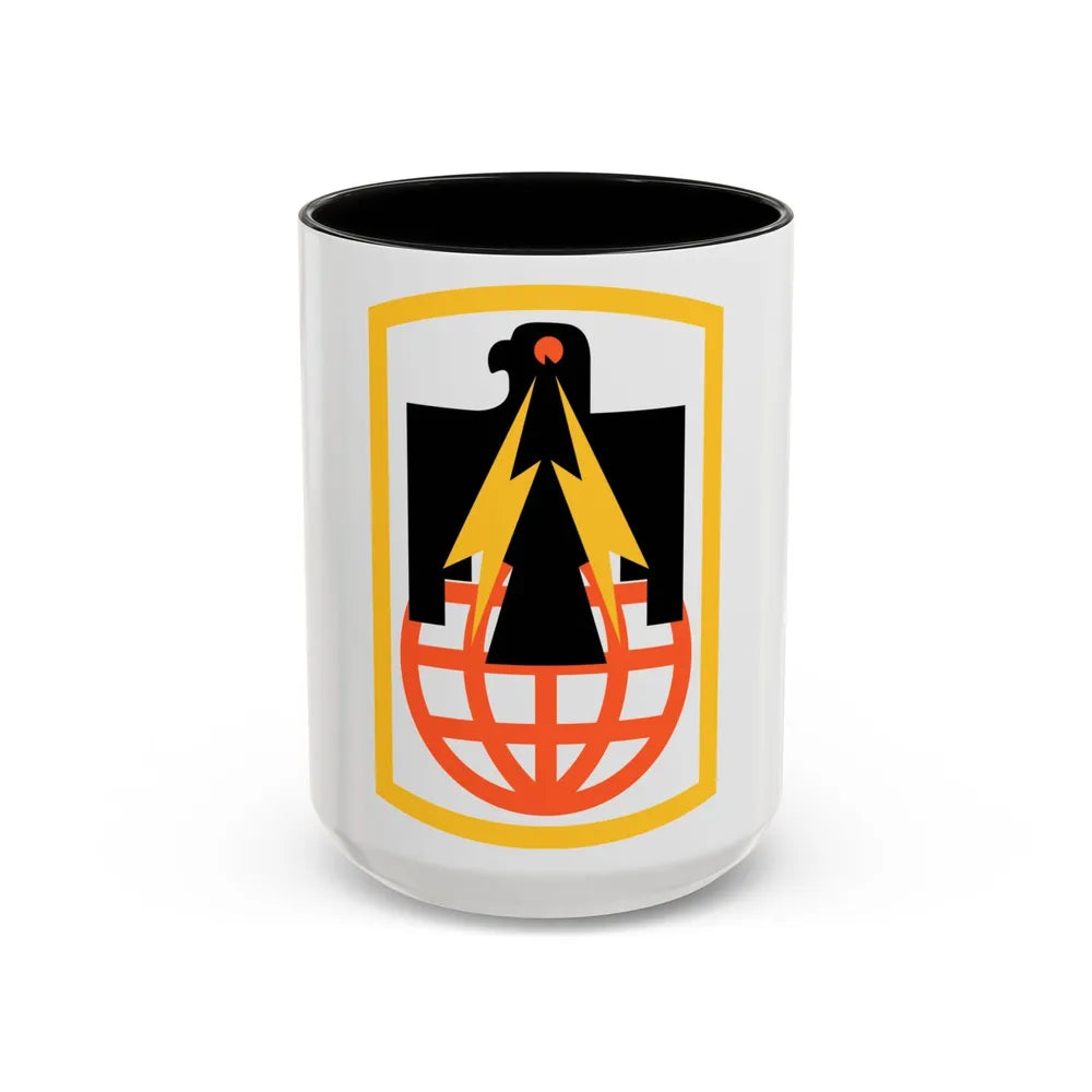 11th Signal Brigade (U.S. Army) Accent Coffee Mug-15oz-Black-Go Mug Yourself