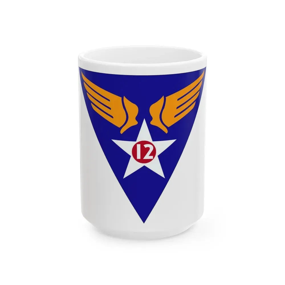 12 Air Force (U.S. Army) White Coffee Mug 15oz - Go Mug Yourself