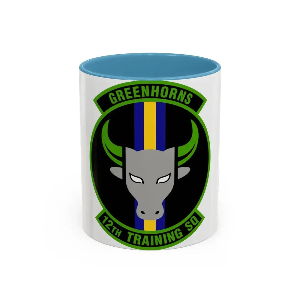 12 Training Sq AETC (U.S. Air Force) Accent Coffee Mug 11oz Light Blue - Go Mug Yourself