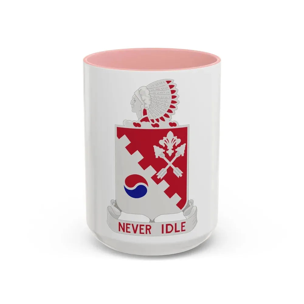 120 Engineer Battalion (U.S. Army) Accent Coffee Mug 15oz Pink - Go Mug Yourself