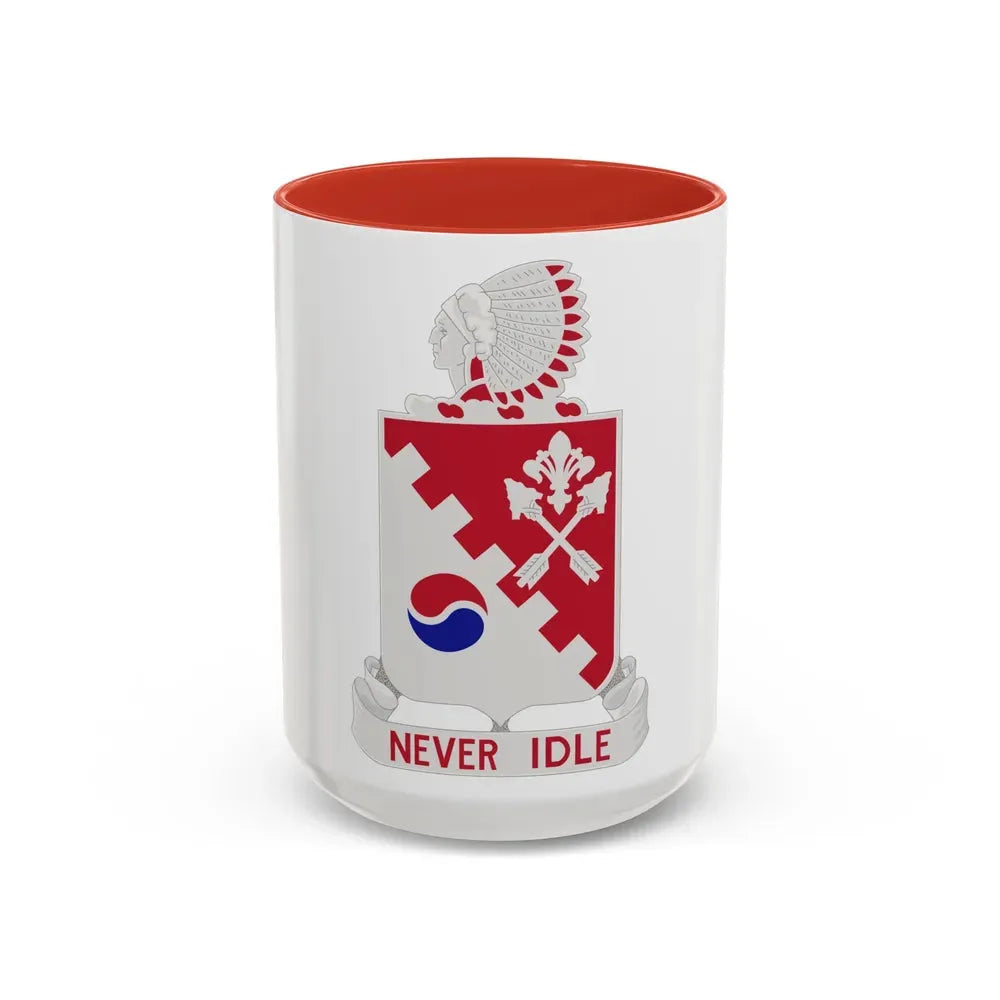 120 Engineer Battalion (U.S. Army) Accent Coffee Mug 15oz Red - Go Mug Yourself