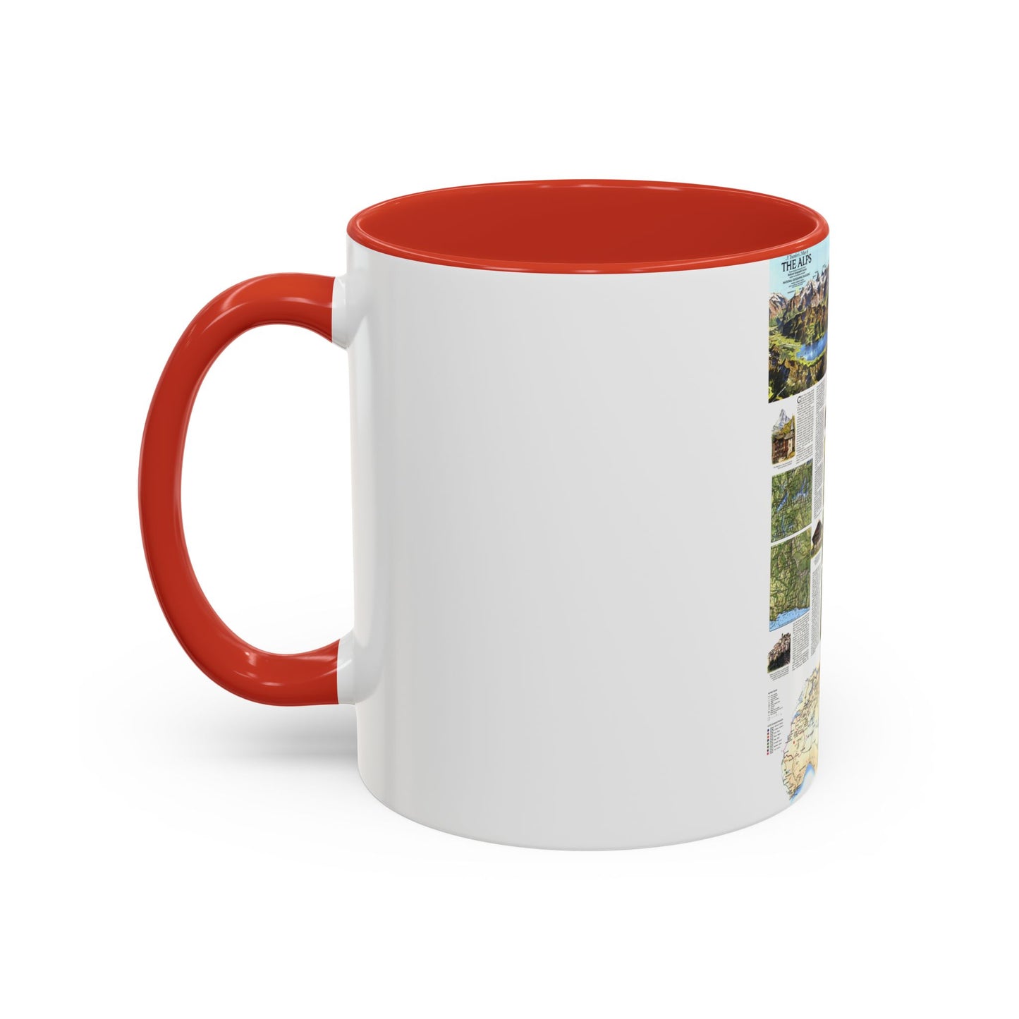 Alps, The - A Traveller's Map (1985) (Map) Accent Coffee Mug