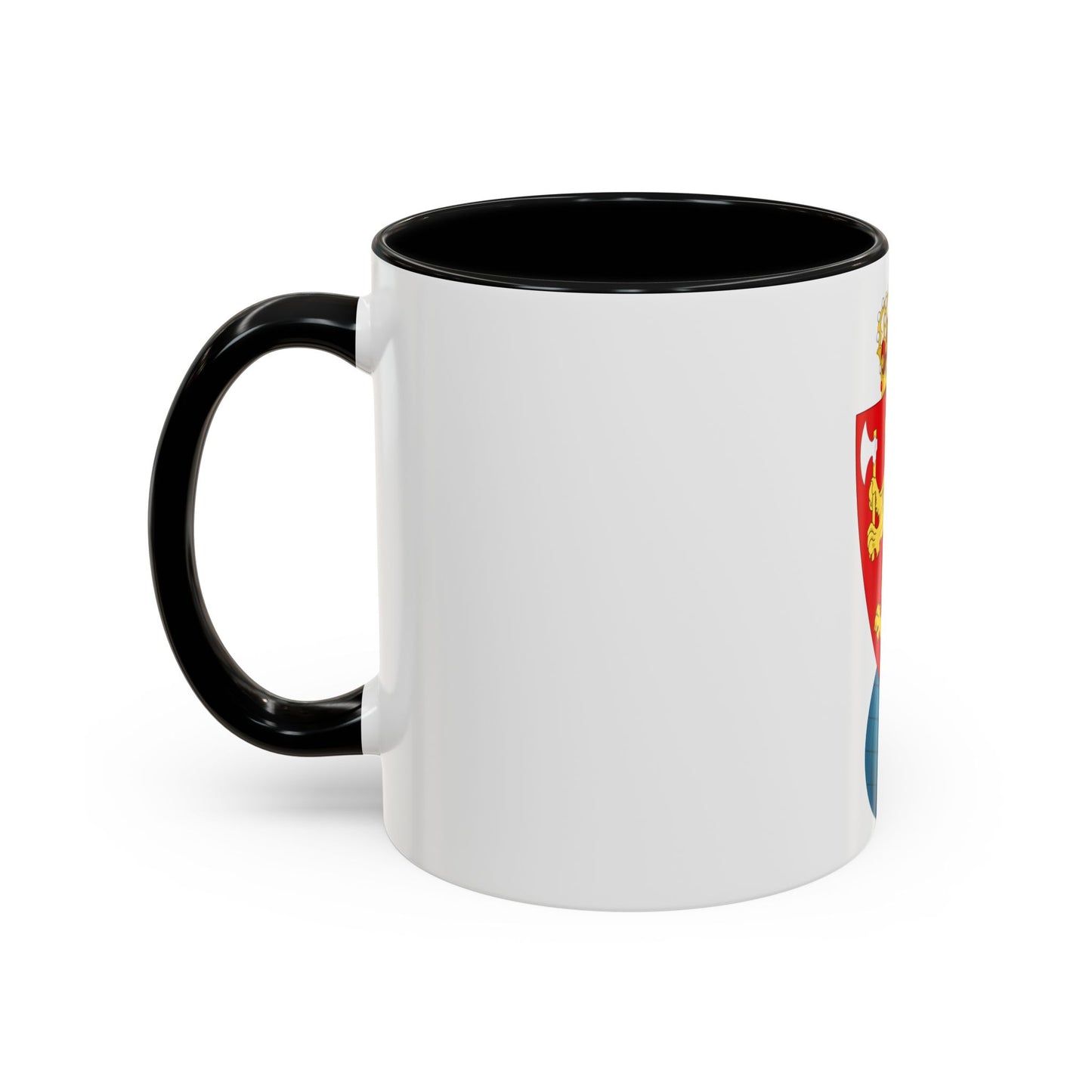 Coat of arms of the Geographical Survey of Norway - Accent Coffee Mug