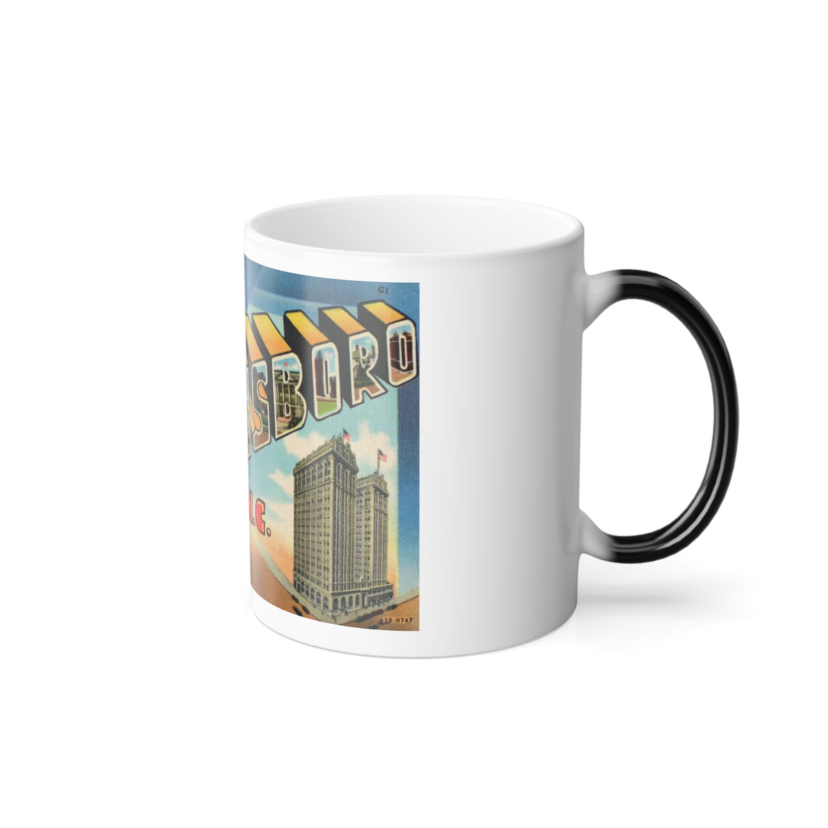 Greetings from Greensboro NC (Greeting Postcards) Color Changing Mug 11oz