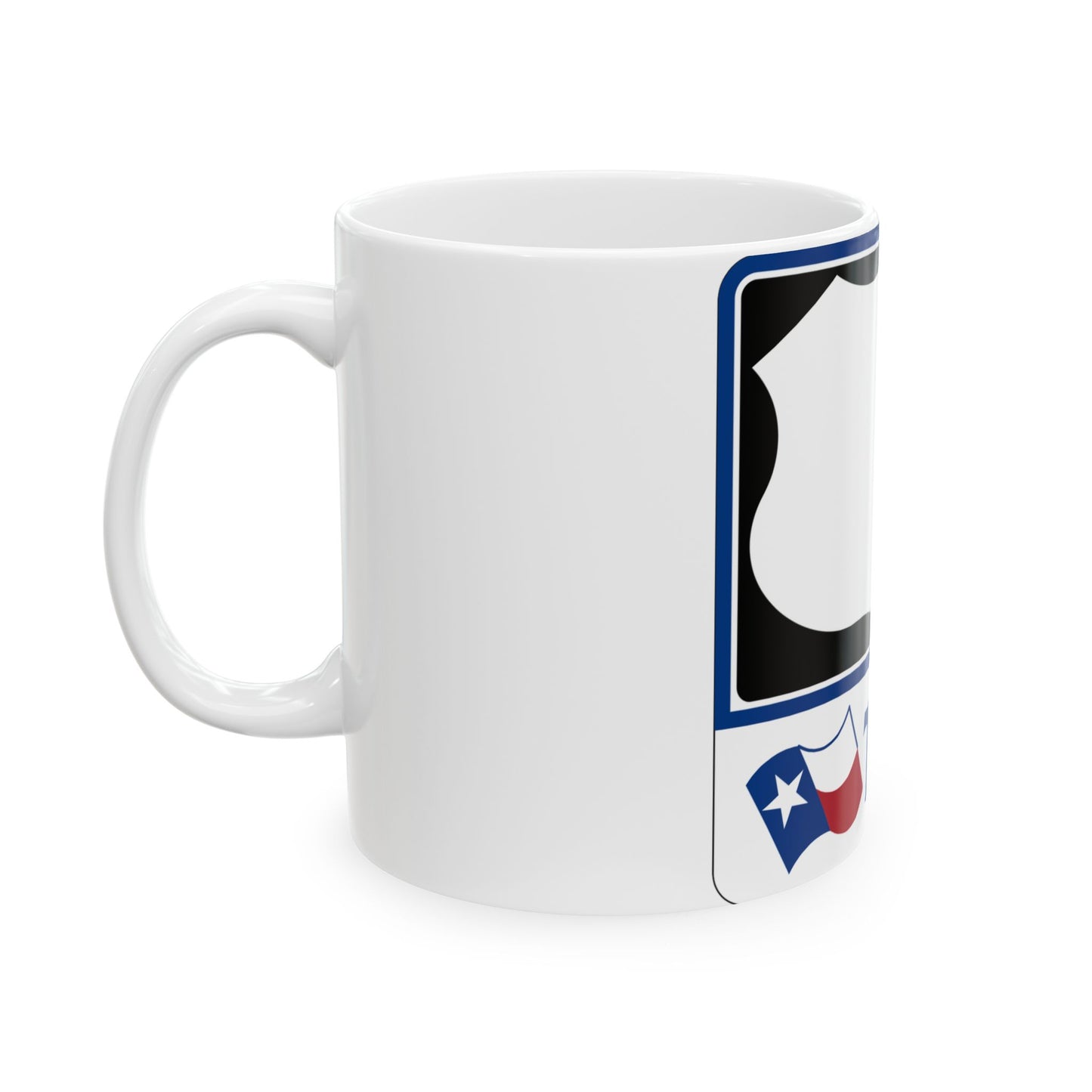 Toll Texas U.S. Highway blank (Texas) (Road Sign) White Coffee Mug