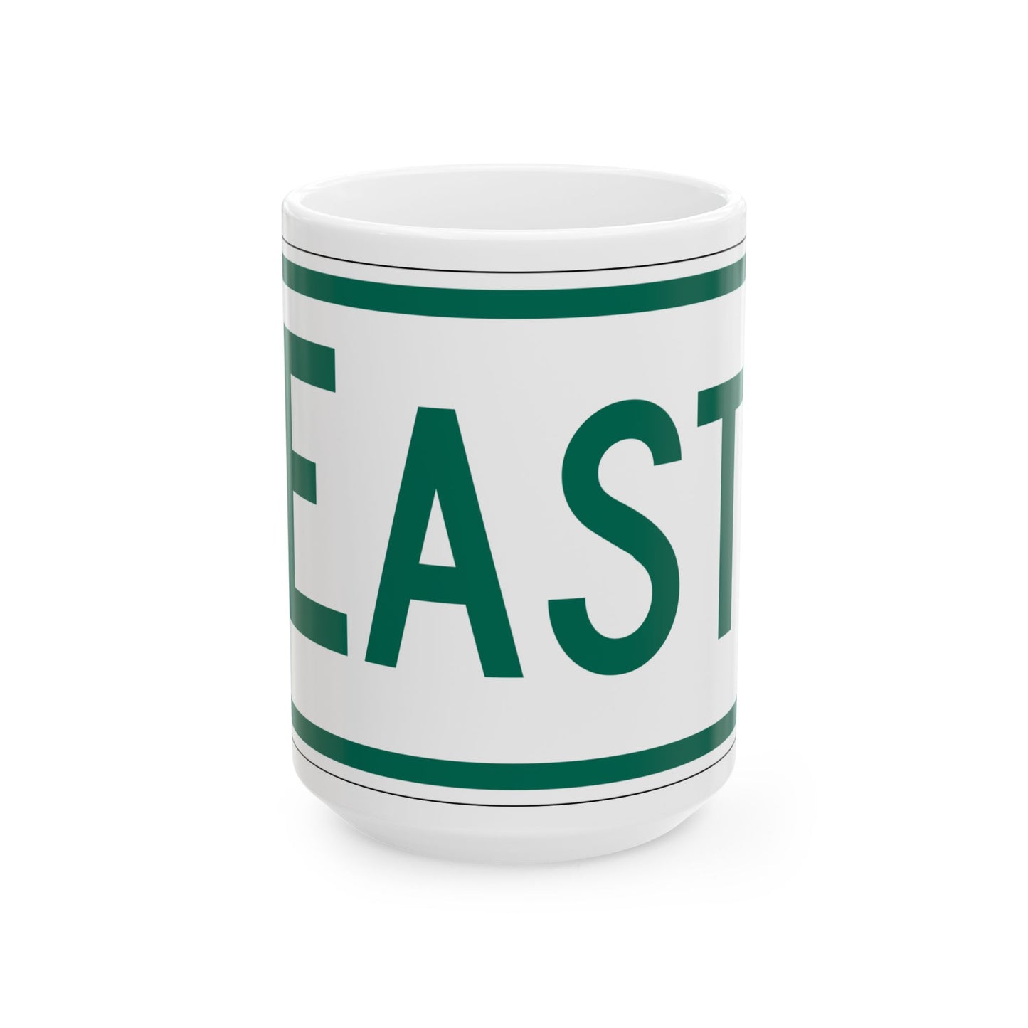East plate Vermont (Vermont) (Road Sign) White Coffee Mug