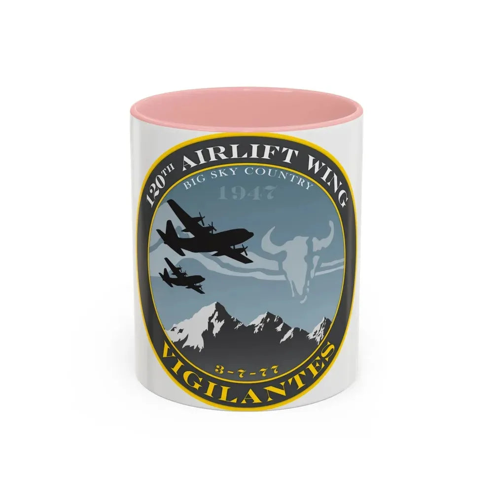 120th Airlift Wing (U.S. Air Force) Accent Coffee Mug 11oz Pink - Go Mug Yourself