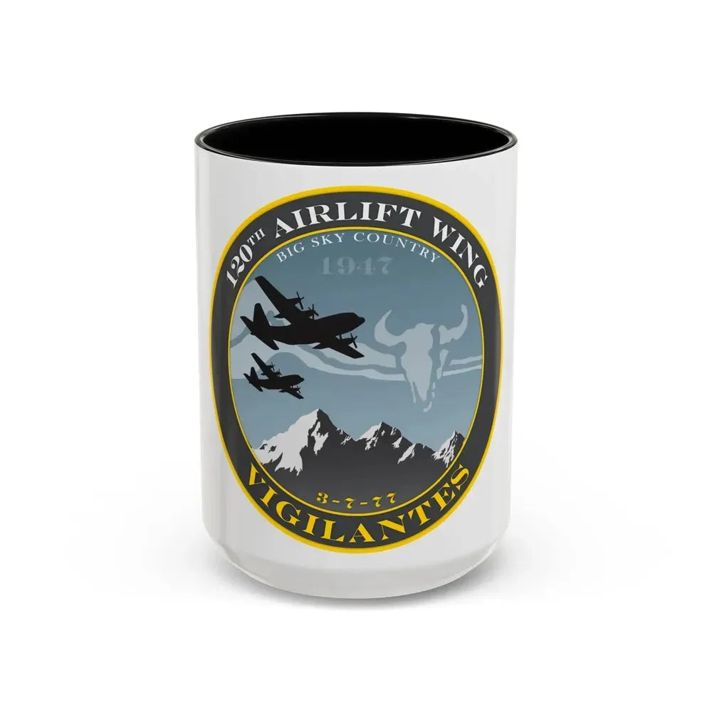 120th Airlift Wing (U.S. Air Force) Accent Coffee Mug 15oz Black - Go Mug Yourself