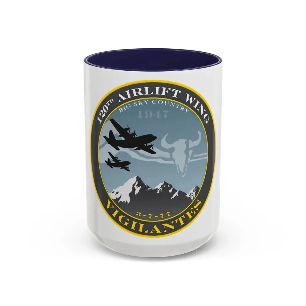 120th Airlift Wing (U.S. Air Force) Accent Coffee Mug 15oz Navy - Go Mug Yourself