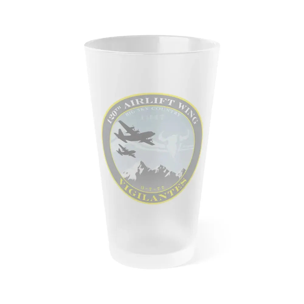 120th Airlift Wing (U.S. Air Force) Frosted Pint Glass 16oz 16oz Frosted - Go Mug Yourself