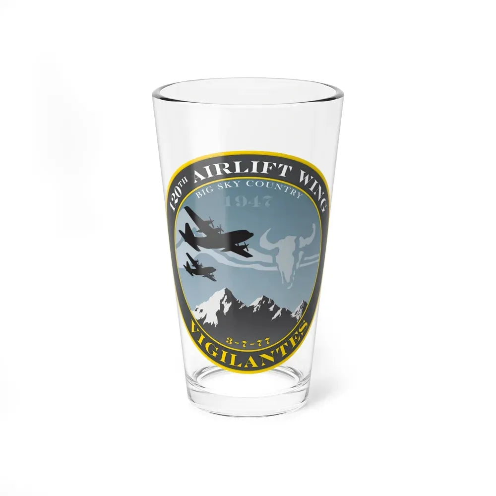 120th Airlift Wing (U.S. Air Force) Pint Glass 16oz 16oz - Go Mug Yourself