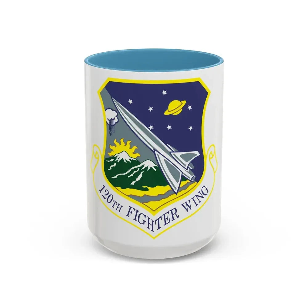 120th Fighter Wing (U.S. Air Force) Accent Coffee Mug 15oz Light Blue - Go Mug Yourself