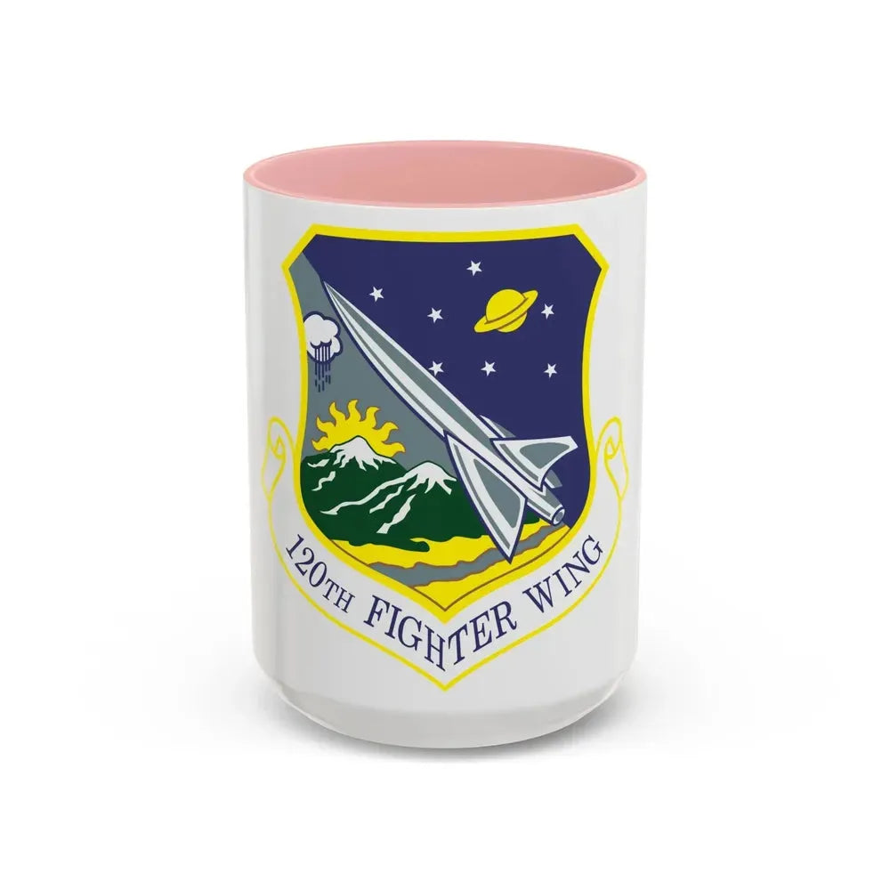 120th Fighter Wing (U.S. Air Force) Accent Coffee Mug 15oz Pink - Go Mug Yourself