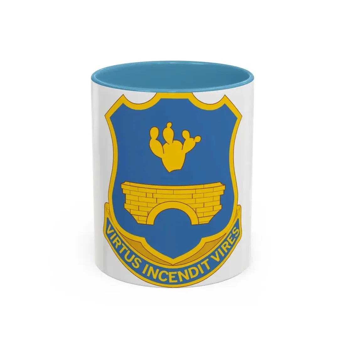 120th Infantry Regiment (U.S. Army) Accent Coffee Mug 11oz Light Blue - Go Mug Yourself